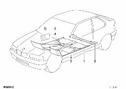 Bodenverkleidung diagram for BMW 3 Series E36 318ti