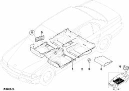 FLOOR COVERING diagram for BMW 7 Series E38 735iL