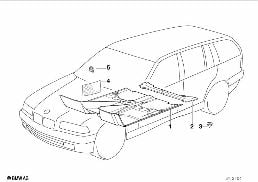 플로어 커버 diagram for BMW 3 Series E36 325tds