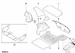 Schallisolierung hinten diagram for BMW 3 Series E36 318ti