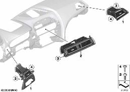 FRESH AIR GRILLE diagram for BMW 6 Series F12 640i