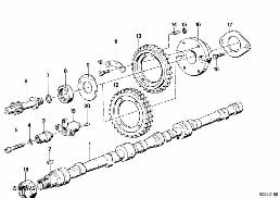 TIMING AND VALVE TRAIN-CAMSHAFT diagram for BMW 7 Series E23 728i