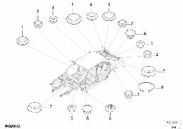 SEALING CAP/PLUG diagram for BMW 7 Series E38 735iL