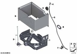 Batteriebefestigung u. Anbauteile diagram for BMW MINI R56 Cooper