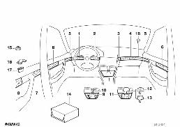 FINE WOOD TRIM, BIRDS EYE MAPLE WOOD diagram for BMW 5 Series E34 M5 3.8