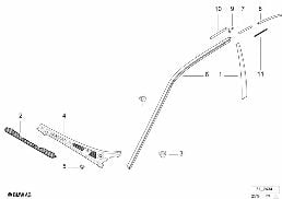 Äussere Blenden / Ziergitter diagram for BMW 3 Series E36 318ti