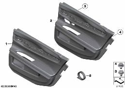Výplň dveří zadní diagram for BMW 7 Series F01 730i