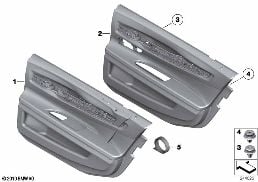 Revestimiento puerta versión larga tras diagram for BMW 7 Series F02 740Li