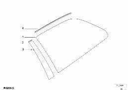 사이드 윈도우, 고정식 diagram for BMW 3 Series E36 325tds