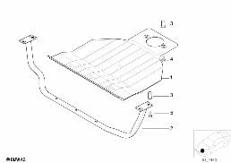 FRONT AGGREGATE PROTECTIVE PLATE diagram for BMW 7 Series E38 735iL