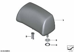 REAR SEAT HEAD RESTRAINT diagram for BMW 6 Series F12 640i