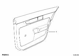 DOOR TRIM, REAR diagram for BMW 5 Series E34 M5 3.8