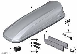 ROOF BOX diagram for BMW 8 Series E31 850Ci