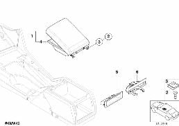 Pièces accolées console centrale arr. diagram for BMW 5 Series E39 525td