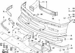 M TRIM, FRONT diagram for BMW 3 Series E36 M3