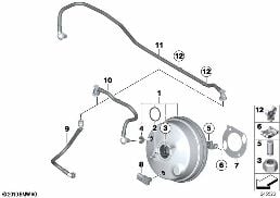 POWER BRAKE UNIT DEPRESSION diagram for BMW X4 F26 20dX