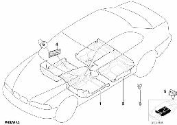 Revetement de SOL diagram for BMW 5 Series E39 525td