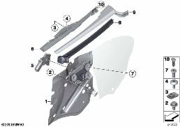 DOOR WINDOW LIFTING MECHANISM REAR diagram for BMW 6 Series F12 650iX