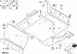 Revêtement de coffre diagram for BMW 5 Series E39 525td