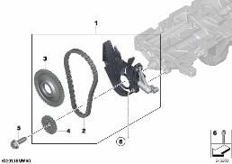 LUBRICATION SYSTEM/OIL PUMP DRIVE diagram for BMW 1 Series F20 LCI 125i