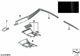 INDIVIDUAL WOOD, PIANOLACK SCHWARZ diagram for BMW 5 Series F10 LCI 530d