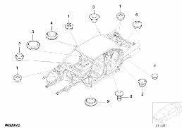 Bouchon de fermeture/obturateur diagram for BMW 5 Series E39 525td