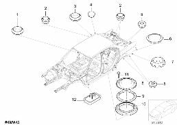 Bouchon de fermeture/obturateur diagram for BMW 5 Series E39 525td