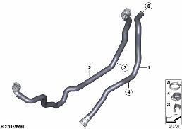 WATER HOSES diagram for BMW 1 Series E82 M Coupé