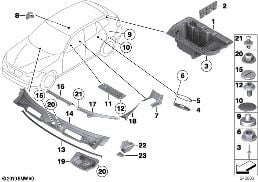 ASSEMBLY PARTS FOR BODYWORK diagram for BMW X1 E84 20i