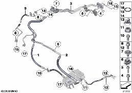ท่อสารหล่อเย็น diagram for BMW X6 E72 Hybrid Hybrid X6