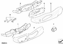 SINGLE PARTS OF FRONT SEAT CONTROLS diagram for BMW X3 E83 2.5i