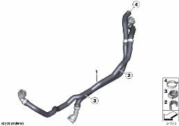 WATER HOSES diagram for BMW X1 E84 28iX