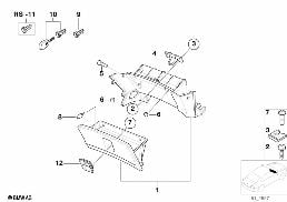 GLOVE BOX diagram for BMW Z3 E36 1.9