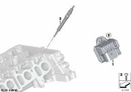 GLOW PLUG UNIT diagram for BMW 3 Series F31 LCI 325d