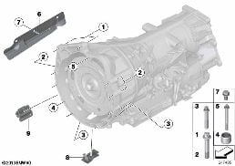 GEARBOX MOUNTING PARTS diagram for BMW X3 F25 35iX