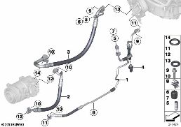 Chladicí potrubí diagram for BMW X3 F25 35dX
