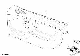 DOOR TRIM PANEL diagram for BMW Z3 E36 1.9