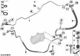 COOLANT LINES diagram for BMW Z4 E89 28i
