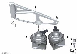 Κόρνα diagram for BMW 3 Series E92 LCI M3