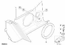 TRIM PANEL LEG ROOM diagram for BMW Z3 E36 1.9