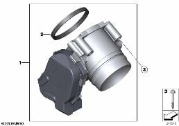 THROTTLE HOUSING ASSY diagram for BMW 1 Series F20 125i