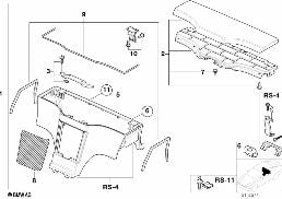 SUBWOOFER ODDMENTS BOX diagram for BMW Z3 E36 1.9