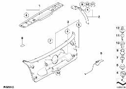 Revetement de couverture de coffre diagram for BMW 1 Series E87 LCI 120i