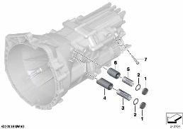 GS6-17DG SHIFT-CONTROL PARTS diagram for BMW 1 Series E81 118d