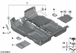 Bodenverkleidung diagram for BMW MINI R56 Cooper