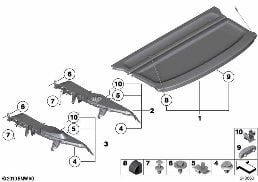 REAR WINDOW SHELF diagram for BMW X1 E84 20i