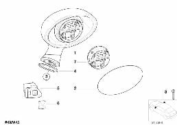 M OUTSIDE MIRROR diagram for BMW Z3 E36 1.9