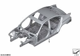 BODY SKELETON diagram for BMW 3 Series F30 LCI 340i