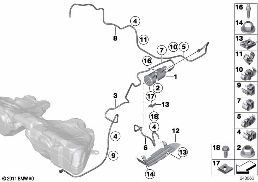 ACTIVATED CHARCOAL FILTER/FUEL VENTILAT diagram for BMW 6 Series F13 650iX