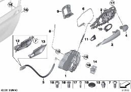 CLOSING SYSTEM, DOOR, REAR diagram for BMW 1 Series F20 118dX